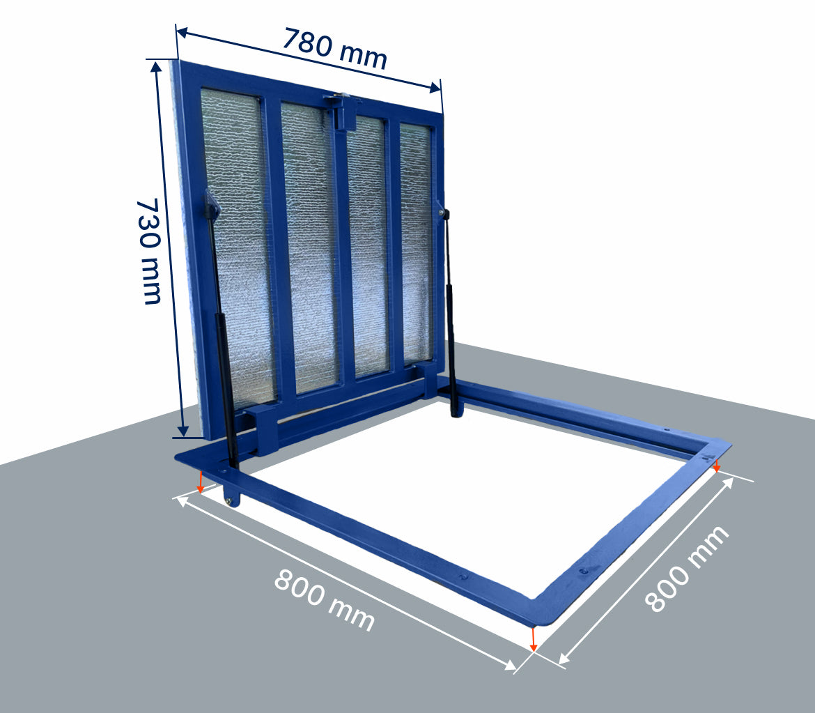 Trappe de sol Trappe d’accès 80 x 80 cm Imperméable