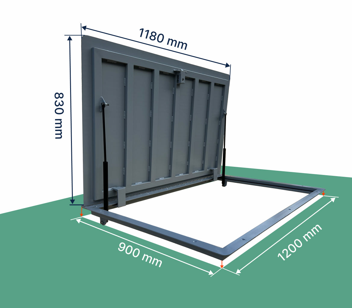 Bodenluke Schachtabdeckung 90 x 120 cm Verstärkte