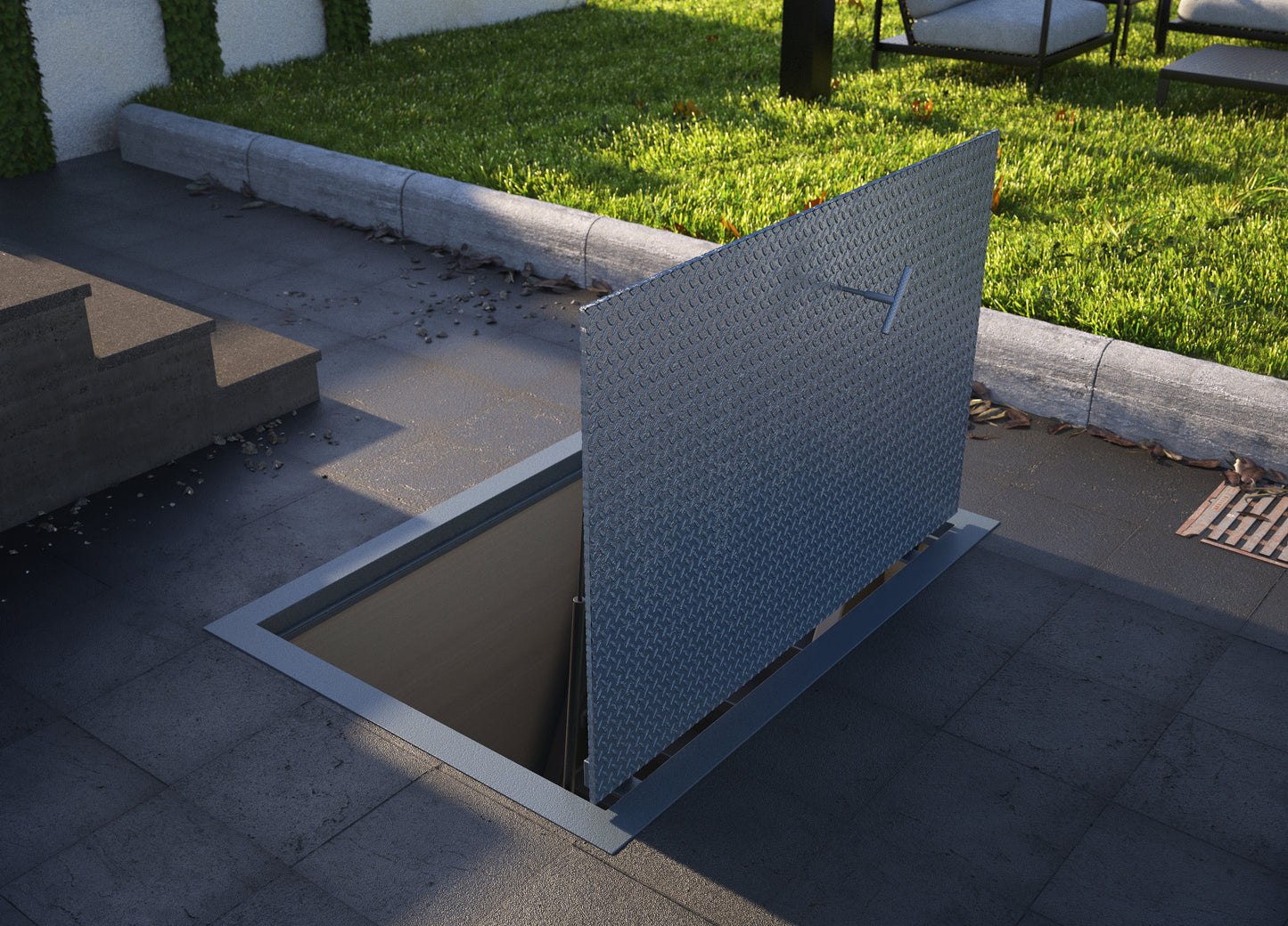 Trappe de sol Trappe d’accès 60 x 100 cm Renforcé